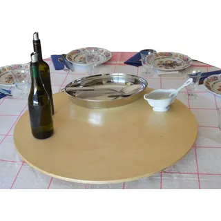 Made In Italy Drehteller aus Holz Natur. Dicke 1,5 cm.