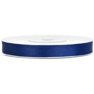 Partydeco Satin Geschenkband marineblau 25m 6mm breit