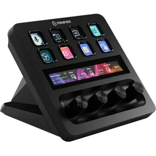 Elgato Stream Deck + XLR - Audio-Mixer & Controller, XLR-zu-USB-Mikrofon-Schnittstelle, Kompatibel mit jedem XLR-Mikrofon für Podcasting, Streaming, Drehregler und LCD-Tasten, PC/Mac