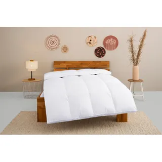 Gänsedaunenbettdecke ÄLGDRÖM "Luleå Bettdecke 135x200 cm, 155x220 cm", weiß, B:135cm L:200cm, Bezug: 100% Baumwolle. Füllung: 100% Daunen, Bettdecken, Bettdecken, Sommer, Winter, Allergiker geeignet ( Hausstauballergiker)