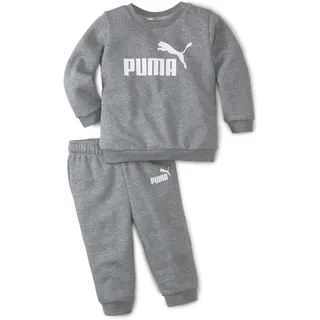 PUMA 846141 Unisex Baby Minicats Ess Crew Jogger Fl Jogginganzug, Medium Gray Heather, 92 EU