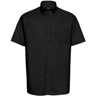 Russell Collection Klassisches Oxford Hemd – Kurzarm, black, 6XL