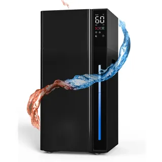 Luftbefeuchter Große Räume 20L, Warm&Kalter Nebel Humidifier bis 280 m2 Zuhause Raumbefeuchter, 360° Doppeldüsen Ultraschall Luftbefeuchter, Schlafzimmer/Wohnzimmer/Büro/Pflanzen/kommerzielle, Schwarz