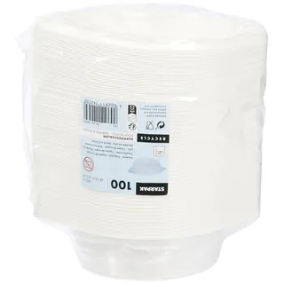 Papstar Kunststoff Suppenschalen, 500 ml, Weiß,