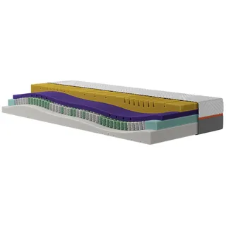 silver crown by brinkhaus Motion 6 Taschenfederkernmatratze 100x200cm 25 cm hoch | Weiß