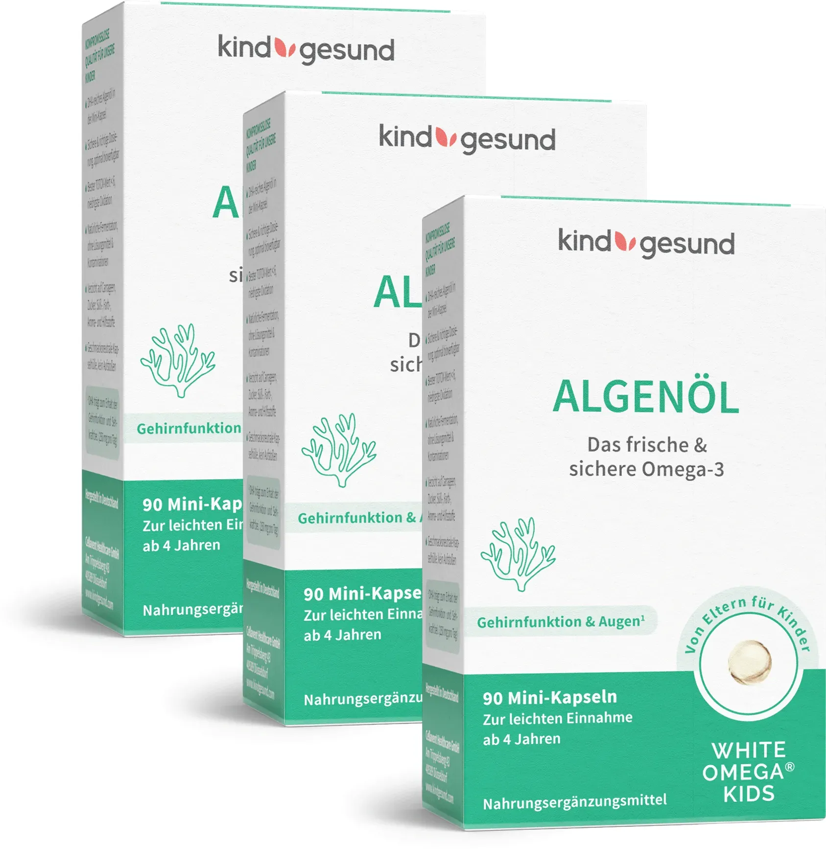 Omega-3 Algenöl für Kinder, vegan 3 Monate