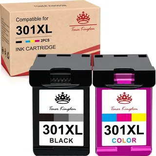 2pk Druckerpatronen für HP 301XL HP 301 Kompatibel mit hp envy 4500 4502 4504 5530 deskjet 2540 officejet 4632 (1 Schwarz+1 Dreifarbig)