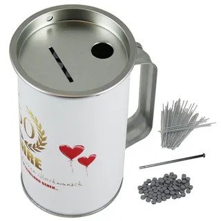 HMF 4514007 Spendendose mit Griff, inkl. Foliendruck, Geburtstag, 8 cm,