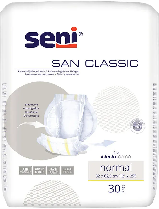 Seni San Classic Normal Inkontinenzvorlagen 4 x 30 = 120 Stück