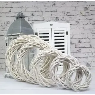 Weidenkranz Ecru Weide Kranz Türkranz Dekokranz Kränze GRÖßE Dekorationskränze (Ø 25cm)