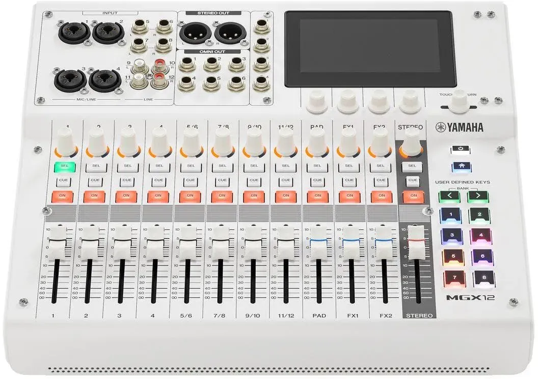 Yamaha MGX12 W - Digitales Mischpult mit 12x 60mm Fader
