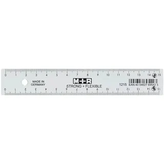 M+R M + R Lineal STRONG + FLEXIBLE 15,0 cm, glasklar