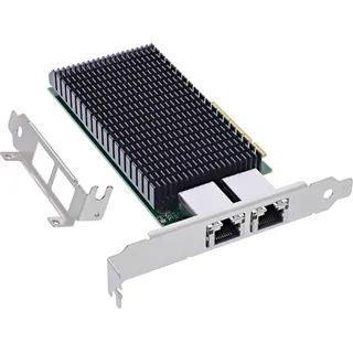 InLine Dual 10-Gigabit Netzwerkkarte 2x RJ45 10Gb/s, PCIe x8,