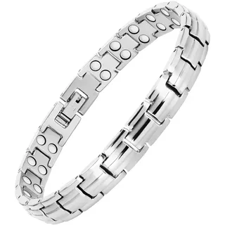 Jeracol Titanstahl Magnetarmband für Damen, magnetische Brazaletes mit 3500 Gauss Magneten, verstellbares magnetisches Handgelenkband mit Entfernungswerkzeug und Schmuck Geschenkbox