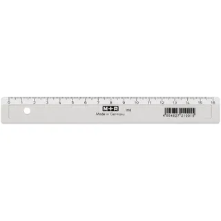 M+R Lineal Plastik 16cm glasklar
