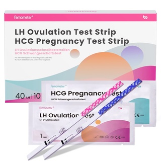 Femometer 40 ovulationstest + 10 Schwangerschaftstest 10 miu/ml optimaler Sensitivität