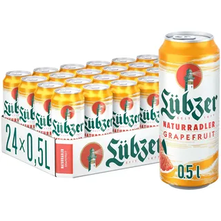 Lübzer Grapefruit, Radler Dose (24 x 0,5 L), Dosenbier Biermischgetränk - Alster - Bier