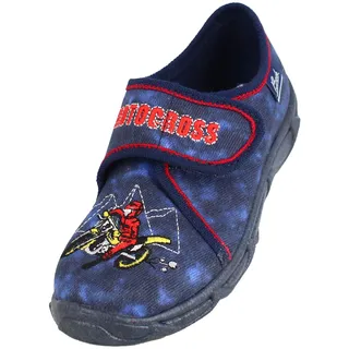 Beck Jungen Motocross Hausschuh, Blau, 31 EU