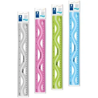 Staedtler 562 30UF-S Lineal, 4 Stück(e), Blau, Grün, Transparent, Violett