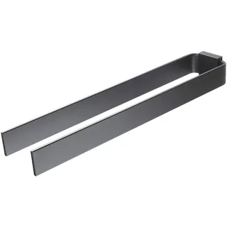 Designfabrik Hamburg Handtuchhalter Schwarz, Metall, Rechteckig, 42x5x9 cm Badaccessoires, Waschplatzzubehör, Handtuchhaken