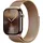 GPS + Cellular 42 mm Titangehäuse gold, Milanaise Armband gold