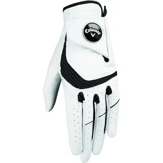 Callaway Golf Syntech-Handschuh für Damen, Linkshänder (für Rechtshänder), Weiß, Größe L