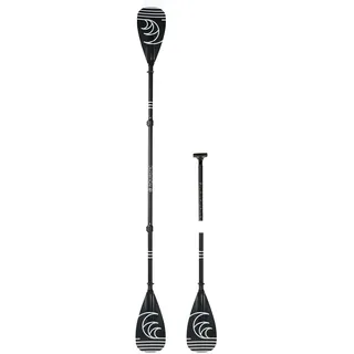 aquastic SUP/Kajakpaddel 3-teilig 175-220 cm Aluminium schwarz