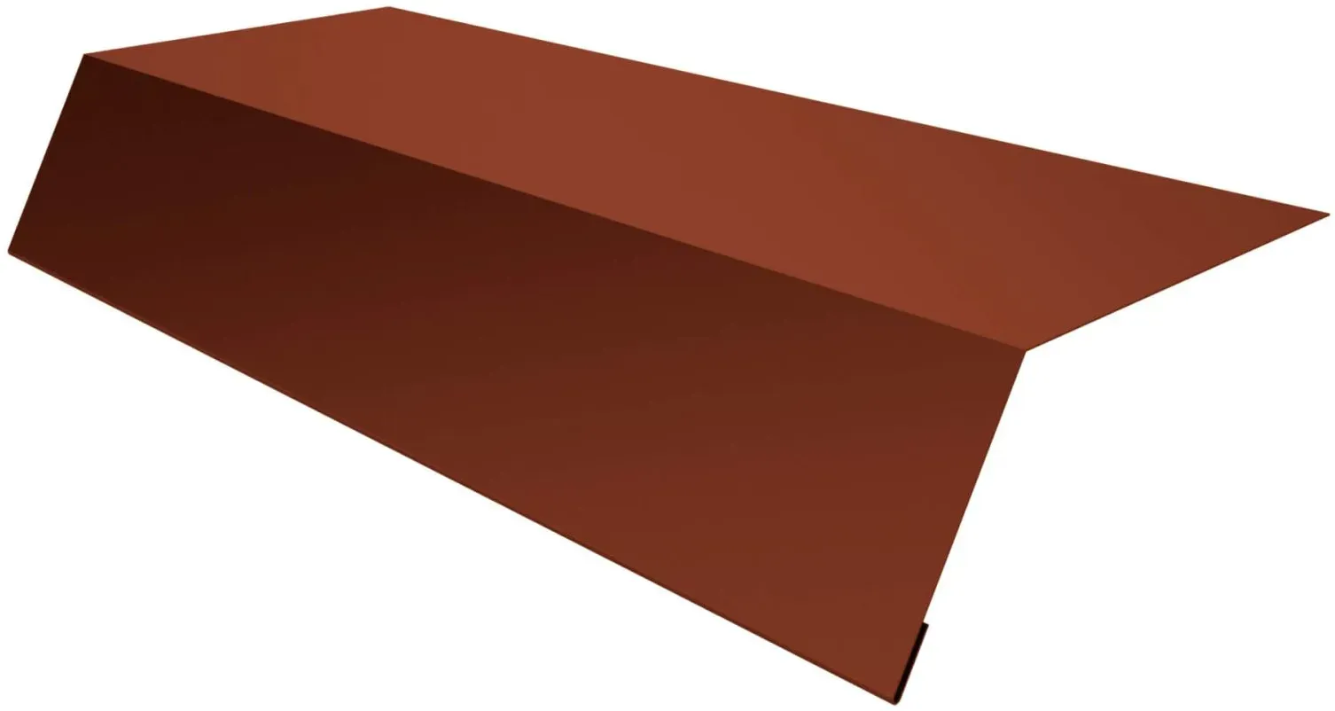 Traufenblech | 12,5 cm x 7 cm x 2,00 m | Stahl 0,50 mm | 25 μm Polyester | 8004 - Kupferbraun