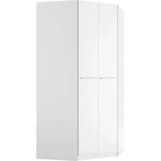 »Barcelona Kleiderschrank Ecklösung Raumwunder« in 2 Tiefen Schrank Eckschrank Garderobe, weiß