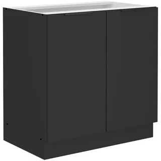 Küchen-Preisbombe Küchen Unterschrank 80 cm SIENA Schwarz Küche Küchenzeile Küchenblock