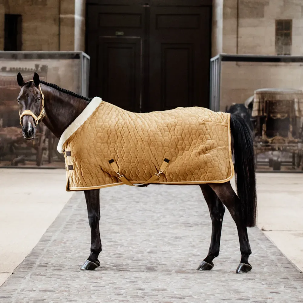 Kentucky Horsewear Turnierdecke Samt 160g - Senfgelb, 125