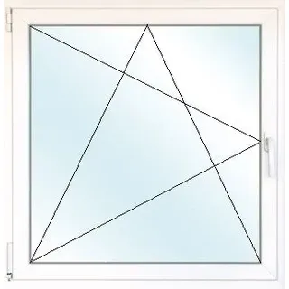 josefmeeth Meeth Fenster 50 x 110 cm DIN links 1 flügelig Dreh-Kipp weiß/ titan