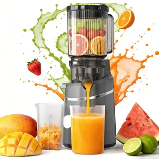 Entsafter mit 135MM Extra Großem Einfüllschacht, ohne Vorschnitt, Entsafter für Gemüse und Obst
