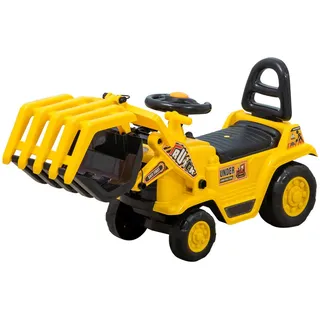 Homcom Kinder, Gelb, Kunststoff, 27x39x83 cm, Outdoor Spielzeug, Kinderfahrzeuge