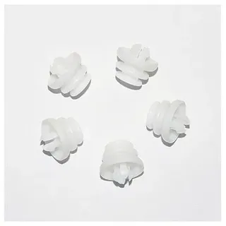 Spirella Gleitrollen für Surprise Duschvorhangstange, 5 Stück, weiß/Chrom, White, Gleiter