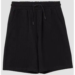 S.Oliver - Bermuda im Loose Fit mit Struktur, Jungen, schwarz, 158/164