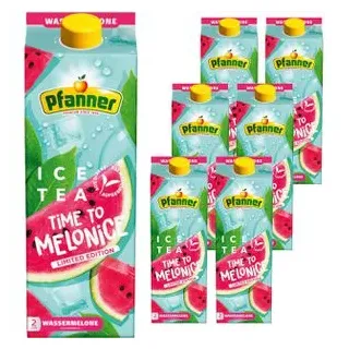 Pfanner Eistee Wassermelone, je 2 Liter, 6 Stück