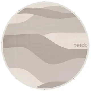 qeedo Outdoor Teppich rund Ø 3 m - Vorzeltteppich mit Heringen & Tragetasche - Campingteppich UV50+ mit 3.000 mm Wassersäule - Unterlage für Zelt, Wohnmobil & Vorzelt