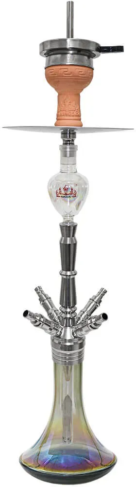 4Kings Edelstahl Shisha Mid | Light Black