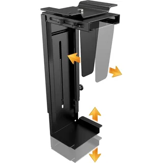 Ricoo PC Halterung unter Schreibtisch Halter Untertisch 360-Grad Drehbar TRH-06 Universell Computergehäuse Tischhalterung Computer Aufhängung Holder Tragfähigkeit bis 10 kg auch Wandmontage