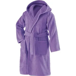 Erwin Müller Kinder-Bademantel mit Kapuze in lila | Gr.: 134/140