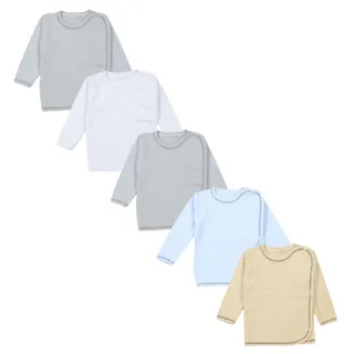 TupTam Unisex Baby Langarm 5er Pack, Farbe: Junge 2, Größe: 50 - 50