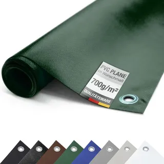 ANKO Planen Plane PVC LKW 700g/m2 MIT ÖSEN Abdeckplane Schutzplane matt reißfest stabil (Grün, 2,5m x 1m) - Grün