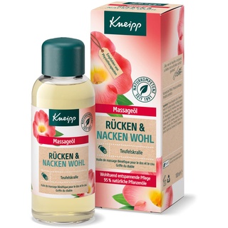 Kneipp Massageöl Rücken Wohl - mit wertvollem Teufelskrallenextrakt - wohltuend entspannende Pflege - 100ml