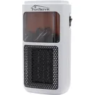 TroniTechnik® Steckdosen Heizlüfter Energiesparend Mini, Kaminfeuereffekt LCD Display Keramik Heizung mit Thermostat 400W