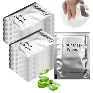 CPAP-Maskentücher100 stück CPAP Reinigungstücher feuchttücher für CPAP Maske und Zubehör geeignet CPAP Reinigung 7.1in x 5.9in