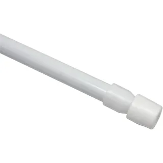 GARDINIA Klemmstangen, Ausdrehbar, Gardinenstange ohne Bohren und Schrauben, Ø 6/8 mm, 35-45 cm, Weiß, 2 Stück
