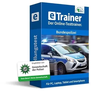 Einstellungstest Bundespolizei Prüfungspaket | Online-Trainer + Logik-Buch | Aufgaben mit Antworten und Lösungswegen | Auswahlverfahren erfolgreich bestehen | Deutsch, Wissen, Mathe, Logik ...