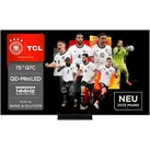 TCL QLED Mini LED-Fernseher "75Q7CX7", F (A-G), schwarz, 75, Fernseher, Audio von Bang & Olufsen, Präzises Dimming, Smart TV, Apple TV, 4K HDR