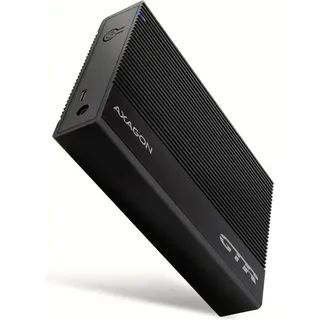 AXAGON EE35-GTR USB-C 3.2 Gen 1 - SATA 6G, 3.5" externes Festplattengehäuse, geriffelt - schwarz